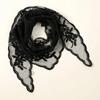 Thin Ins Lace Hair Scarf Breathable Retro Triangle Headband Solid Color Women Lace Bandana  Ladies