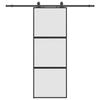 VidaXL Sliding Door Hardware Kit Black 76x205 Cm Tempered Glass, Sliding Door On Rail, Sliding Door 3375874