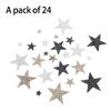 24Pcs Rhinestones Star Iron On Patches for Jeans Hat Bag Embellishment Clothing Decoration, Clothes Fabric Repair