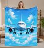 Ganzjahres Flugzeug Flanell Überwurf Weiches Flanellmaterial für Sofa Bett Büro Couch, Stuhl, Camping Geschenk für Geliebte