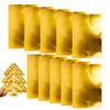 10 Sheets Handmade Foil Paper Craft Kit with Shimmer Gold and Silver Christmas Painting Engraving Mounting Art Ornament Making