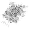 100x Fishing Single Barrel Aluminium Crimp Tackle Connector - 1.4mm