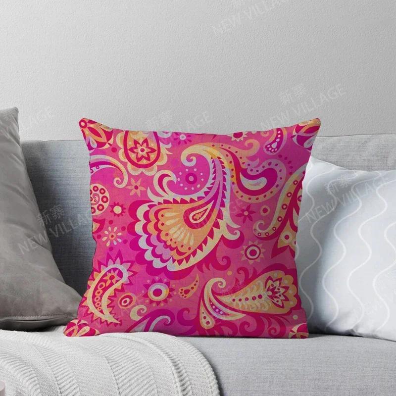 Fall Home Decor Autumn Living Room Throw Pillow Cover Sofa Boho Cushion Cover Mandala