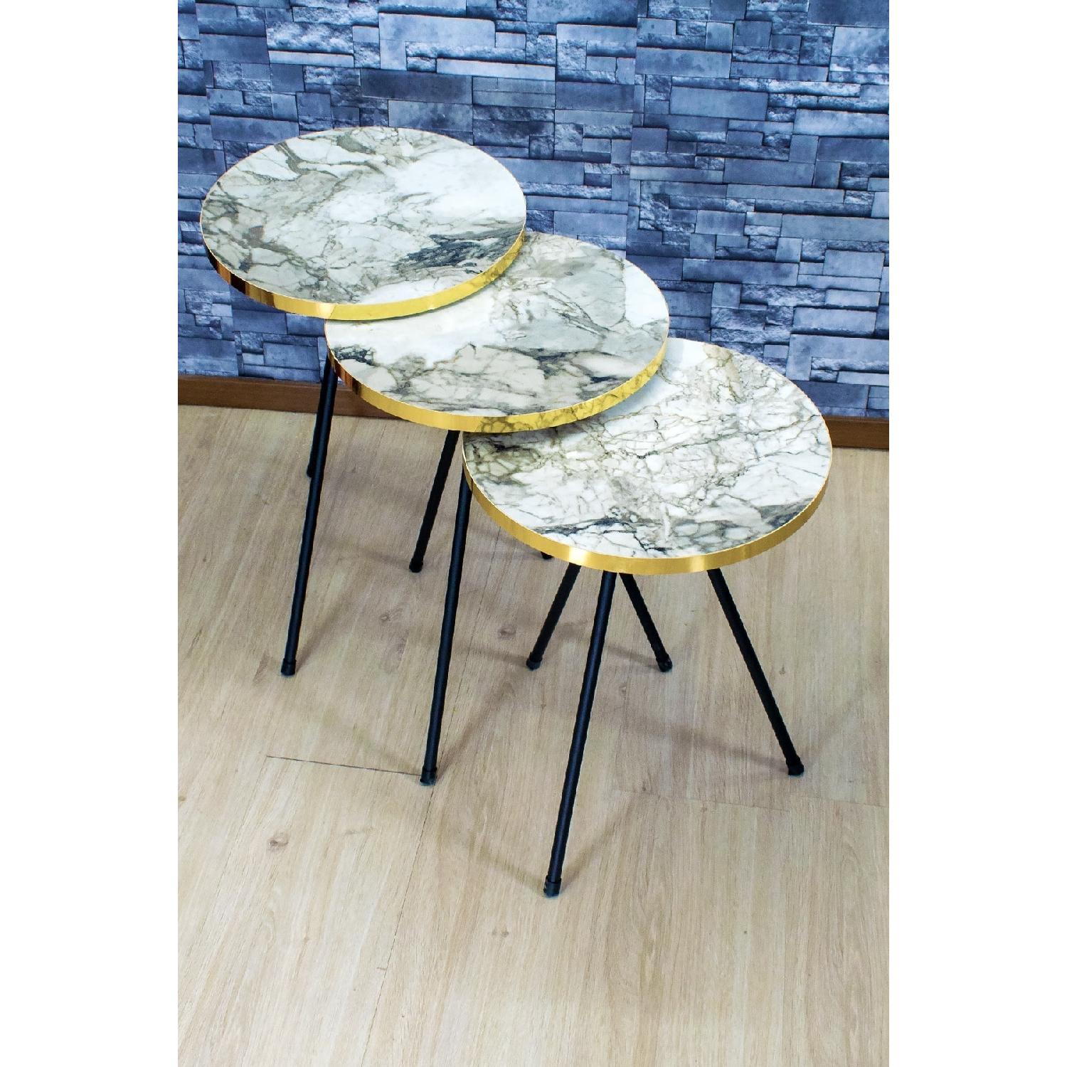 

Столик для раскроя, 3 комплекта, черные металлические ножки, золотой Efes