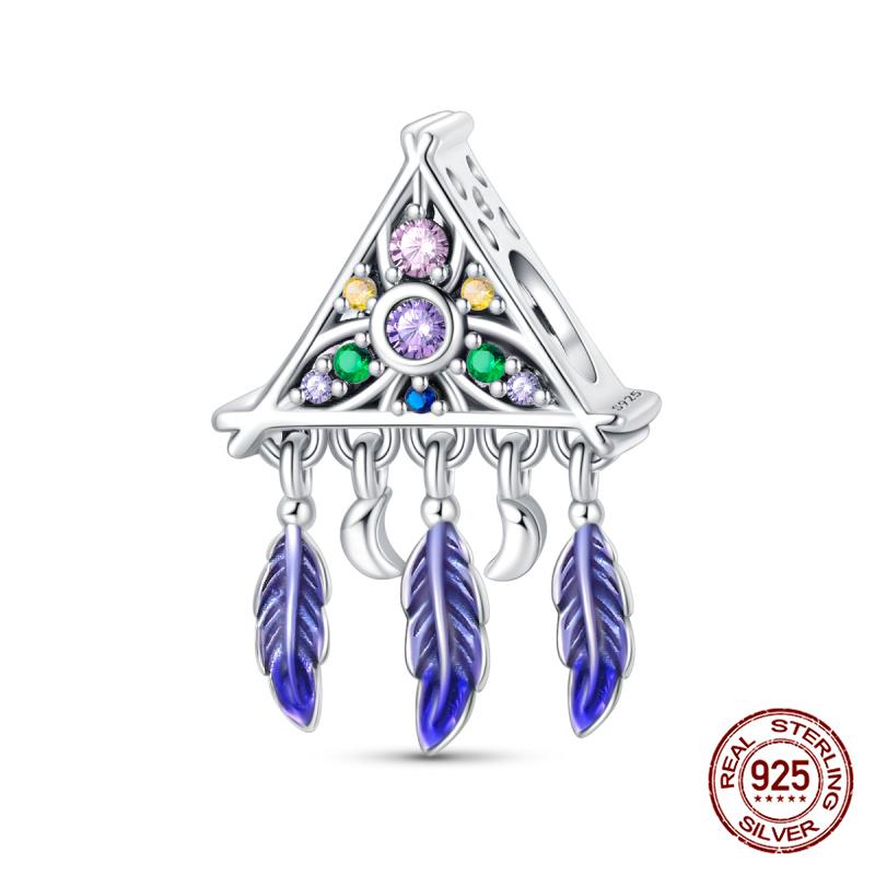 Compatible With Charm Bead Charms Ideal For Authentic Bracelets 100 copper Blue Dream Catcher Beaded Do It Yourself Jewellery Making Womens Gifts