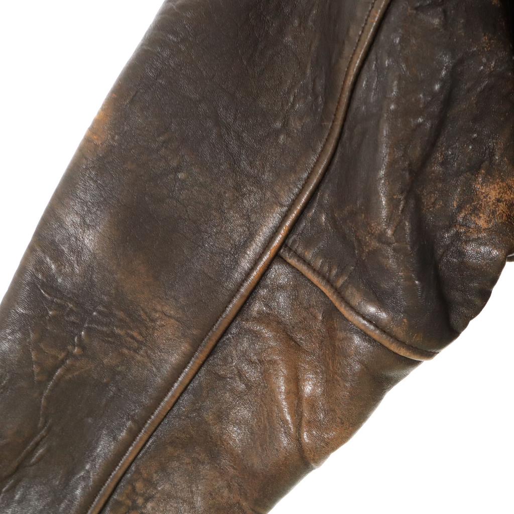 AVIREX 90s Old G-1 Leather Flight Jacket XS Brown Men's Used