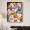 5D Diy Diamond Painting Cute Little Dwarfs Full Drill Rhinestones Mosaic Embroidery Handmade Products Home Decor Gift