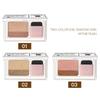 Palette d'ombres à paupières bicolores scintillantes avec 5 à 8 teintes polyvalentes et pinceau