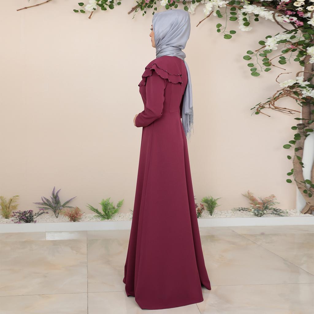 chinese dress ladies Modern Muslim Woman's Sequins Two Piece Abaya main image 0