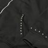 Unisex Embroidered Rivet Fleece-Lined Hooded Sweatshirt