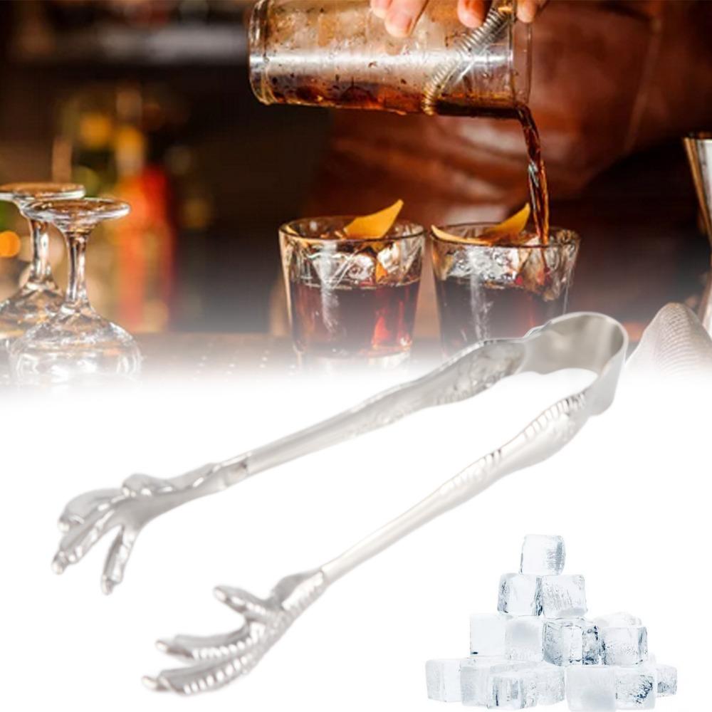 Kitchen Tools Stainless Steel Ice Tongs Eagle Claw Secure Grip Chicken Feet Tongs Heavy Duty Professional Serving Clip Grilling