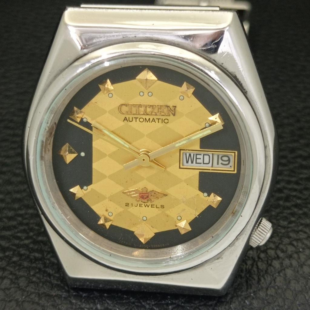VINTAGE CITIZEN AUTOMATIC 8200 JAPAN MENS ORIGINAL DIAL WATCH a702151-5 R208-a702151