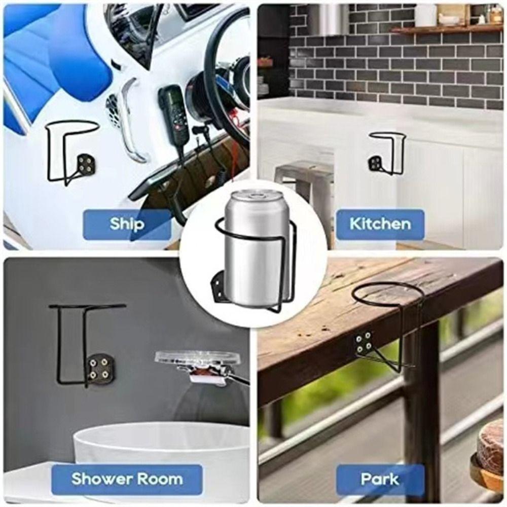 Wall Mounted Drink Holder Stainless Steel Car Mounted Cup Holder New Boat Ring Cup