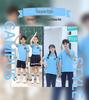 2022 Blue School Uniform Set: Summer Short Sleeve Sportswear for Primary, Junior High & High School