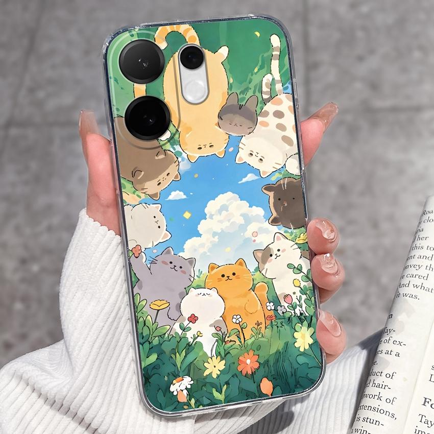For Vivo V60 V50 V40 Lite V40e V30e V20 Pro SE Phone Case Beautiful Mountain Range Patterns Transparent TPU Anti Slip Soft Back Covers For Vivo Casing