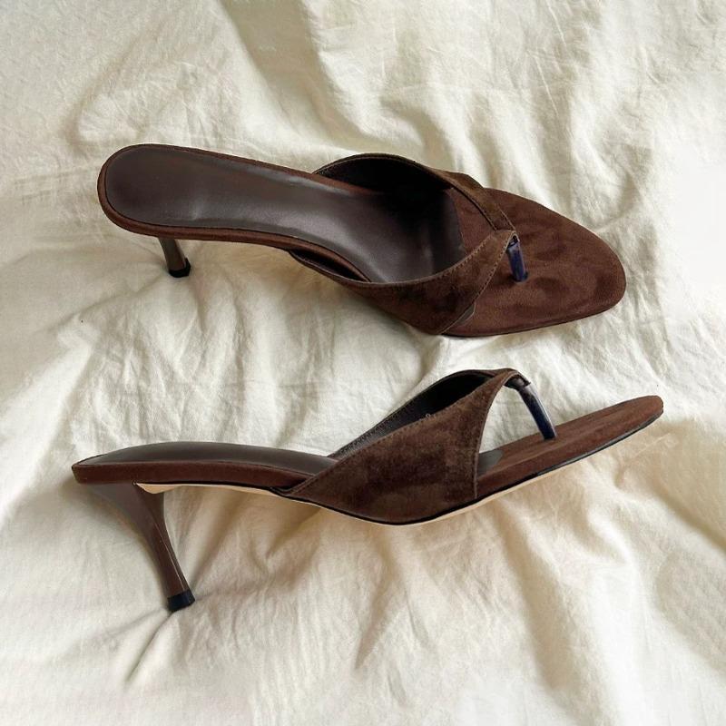 New Style Popular Designer Summer Women's Clip Toe Heel Slippers Women's High Heels Women's Slippers Party Zapatos Mujer