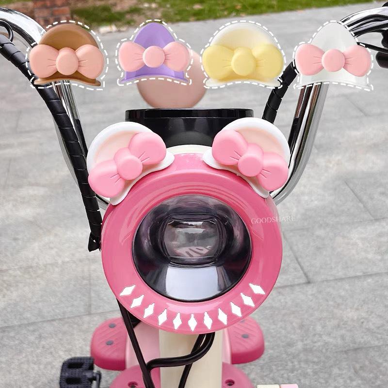 Electric Vehicle & Motorcycle Helmet Decoration Stickers - Cute Cat & Bear Ears, Bow Design