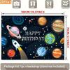 2D Flat Banner  1 Piece  Suitable for Birthday Theme Party Decoration. Featuring Cartoon Characters and Planets.