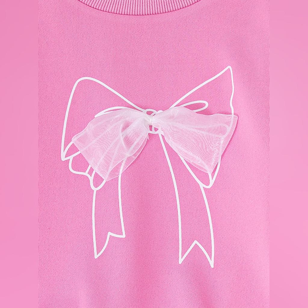 Kids Cartoon Casual Fashion Outfit Set Long Sleeve Top & Pants