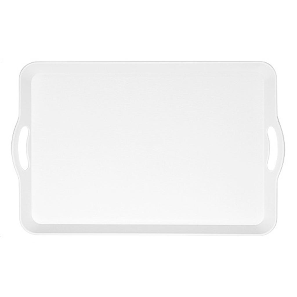 Obdélníkové plastové servírovací podnosy s držadly Víceúčelový protiskluzový stohovatelný podnos na jídlo na párty