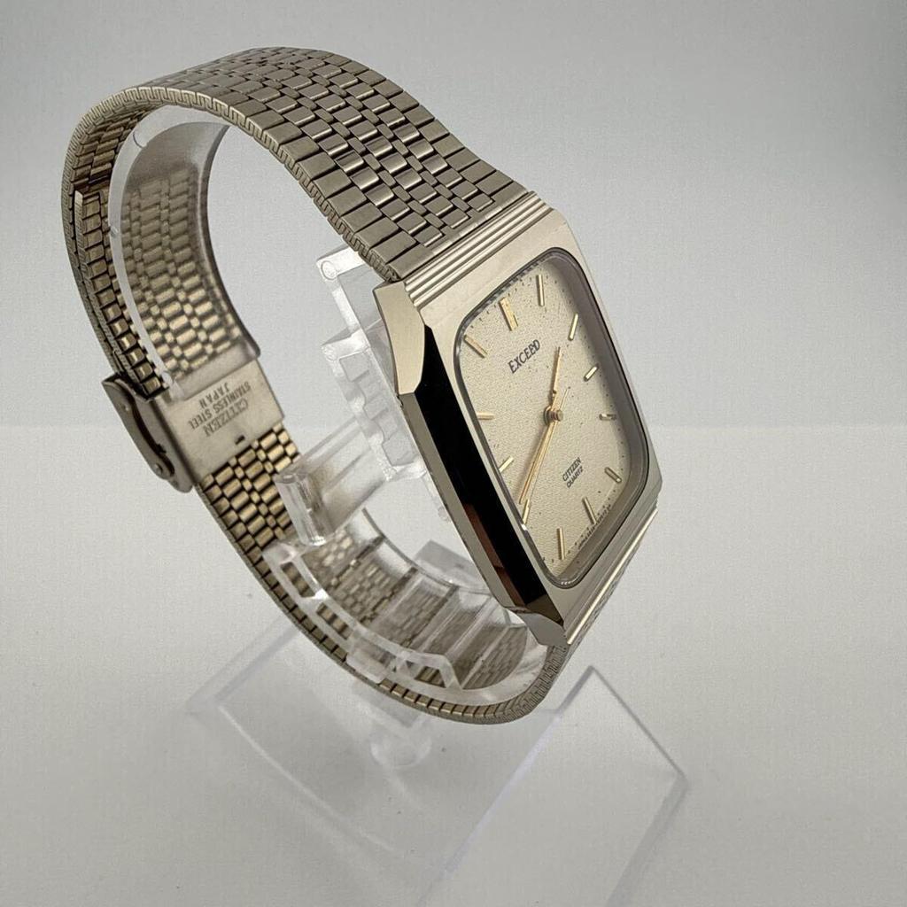 Used CITIZEN EXCEED 5639-F61524 Men's Watch Quartz Working Condition Battery Replaced [S417]