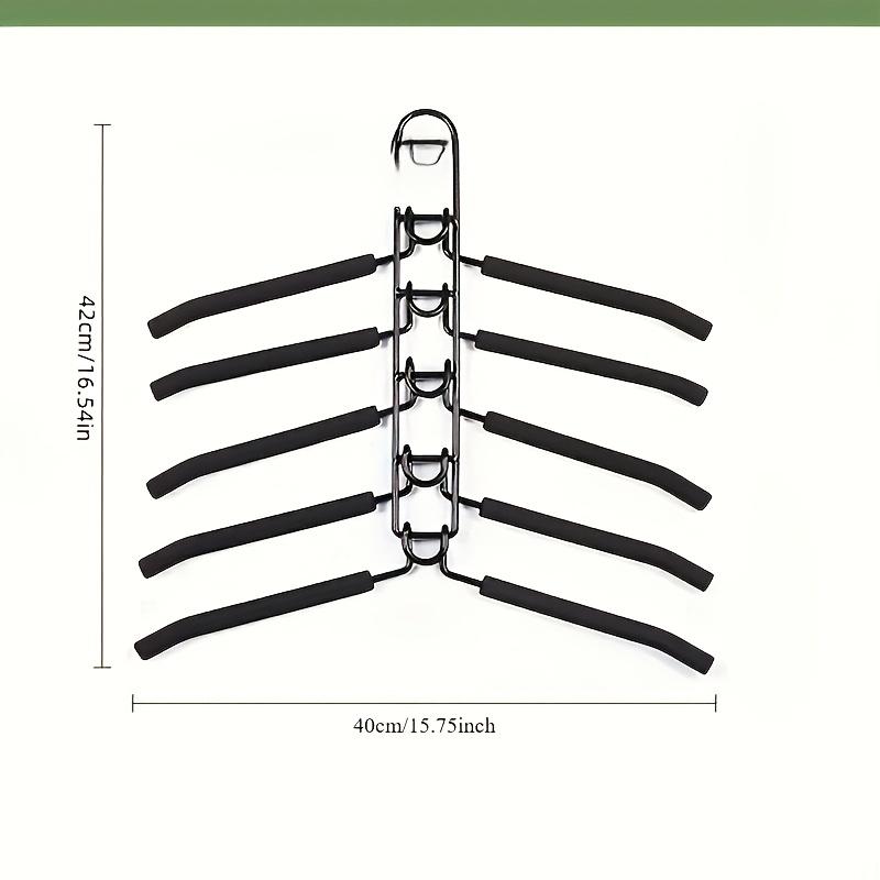 5-layer Heavy-duty Space-saving Hanger - 5-in-1 Multi-layer Metal with Anti-slip Foam Padding, Suitable for Coats, Sweaters