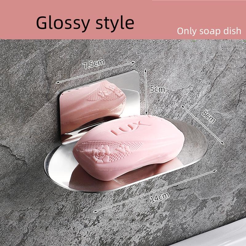 Duschseifenhalter aus Edelstahl Ohne Bohren Wandmontierte Seifenschale Schwamm-Aufbewahrungsregal Shampoo-Schale für Badezimmer-Organizer