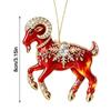Glänzendes Ziegen-Hängeornament Acryl-Weihnachtsbaumschmuck Neues Sternzeichen Ziege Souvenir Taschenanhänger