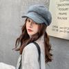 ins octagonal hat autumn and winter black beret versatile British retro newsboy hat trendy hat