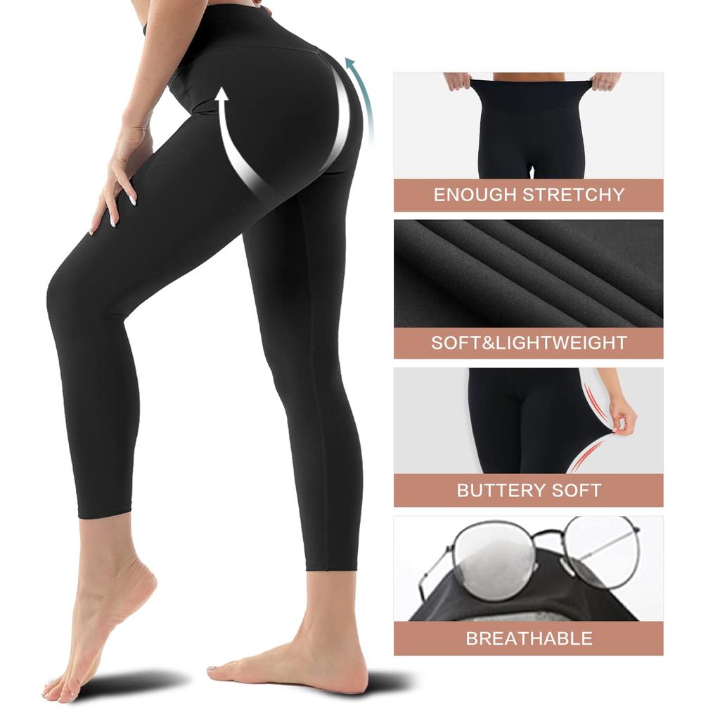 3 Pack Sport Pants, High Waist Elastic, Multicolor, Breathable Quick-Dry Workout Leggings