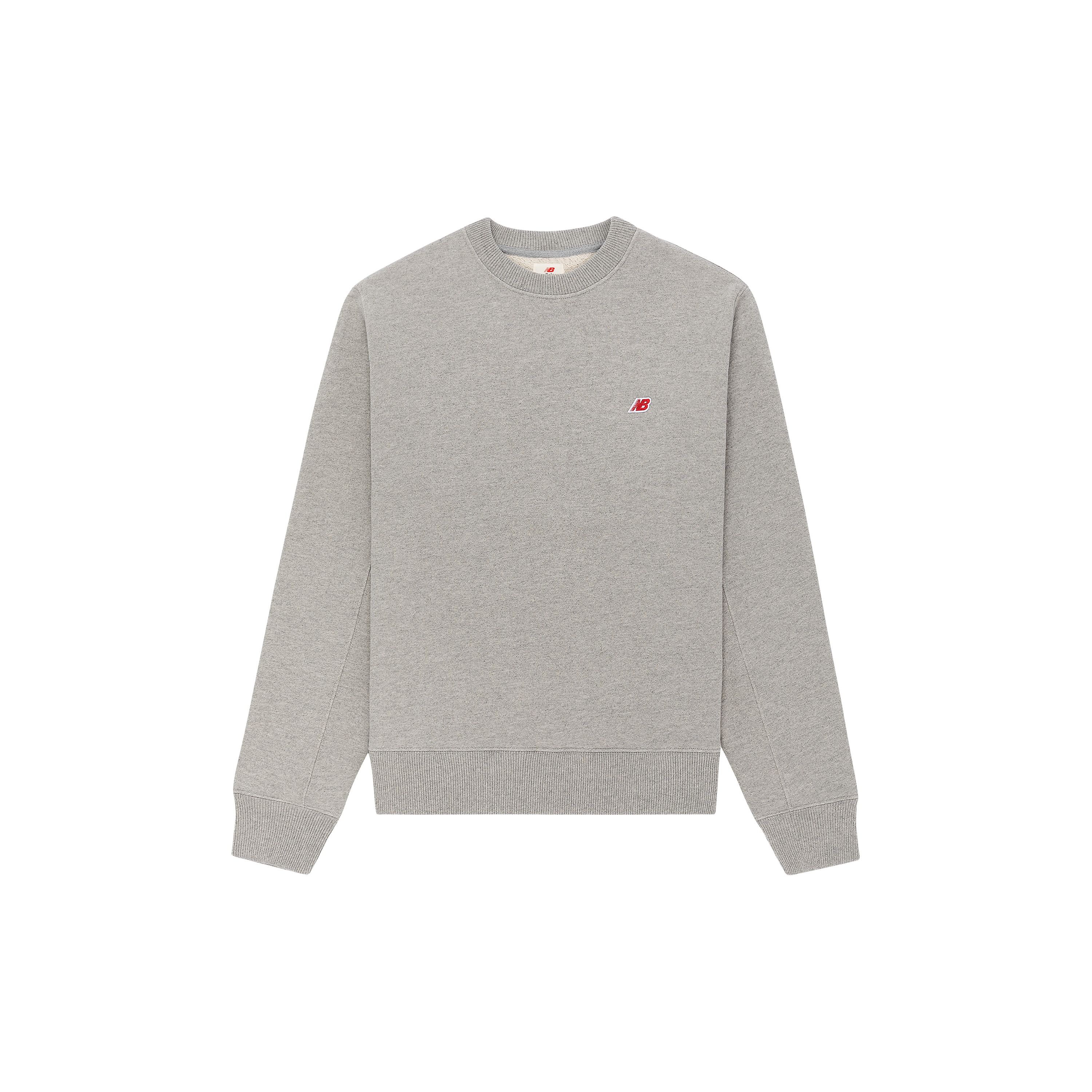 

New Balance Core Crewneck Sweatshirt Athletic Grey Unisex Tops MT21541AG