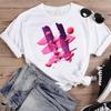 Women Lip Watercolor Sexy Lip Sweet Print T Shirt Female Graphic Top Short Sleeve Fashion  Summer Tshirts Casual Tee T-Shirt