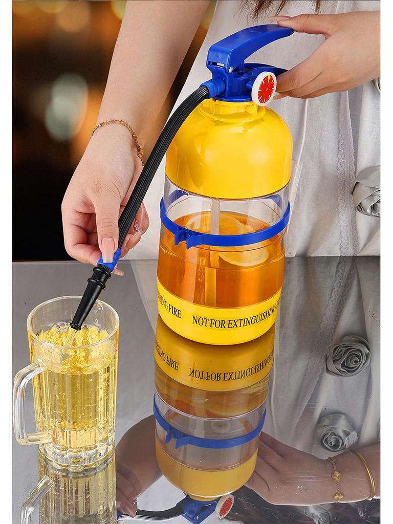Influencer Drinkware: Manual Fire Extinguisher Alcohol Cannon & Beer Dispenser