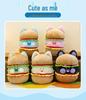 Adorable Dudu Cat Hamburger Plush Toy - Creative Cat Doll Children's Companion Gift