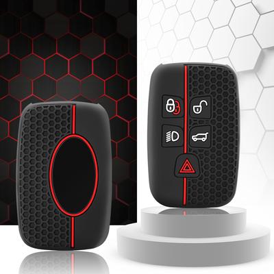 Rubber Key Fob Case Cover For Land Rover A9 Range Rover Sport Evoque Discovery Freelander Remote Holder Keychain Protector Skin