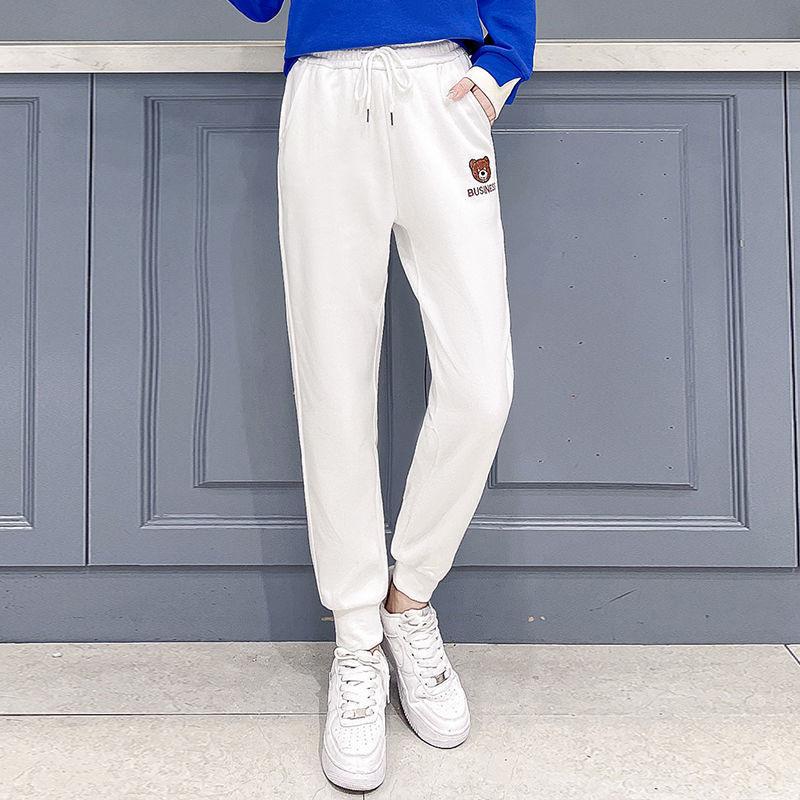 6xl Plus Size Sportowe spodnie dresowe damskie Nowe swobodne nadruki Luźne Plus polar Grube Ciepłe spodnie dziewięciopunktowe