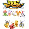 9-piece set of cute Japanese Digimon Adventure anime figures, including Agumon, Patamon, and Gabumon. PVC tabletop figurines.