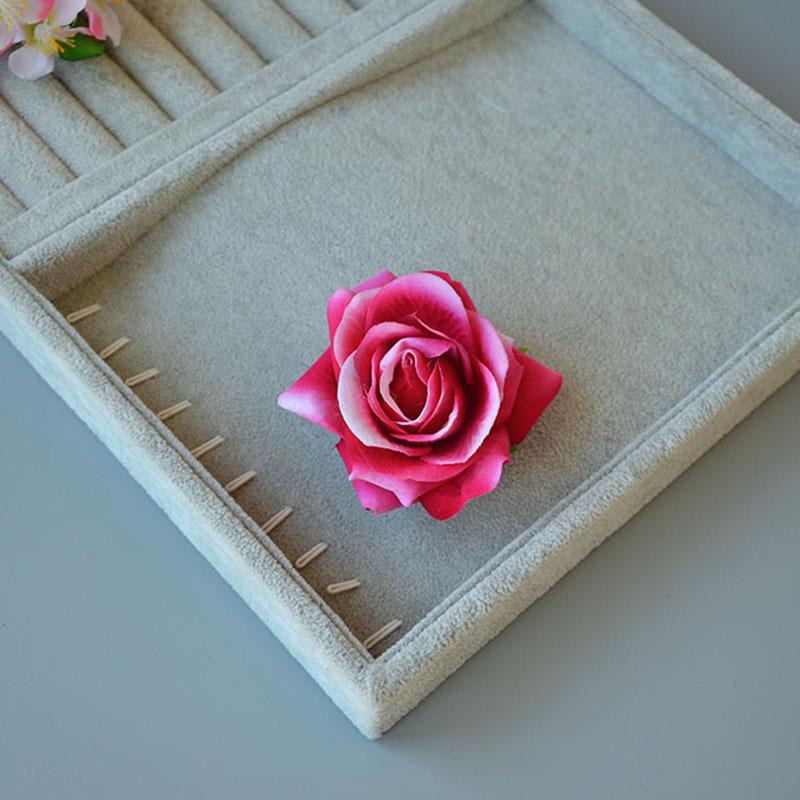 Barrette latérale rose rouge vintage pour spectacles de danse