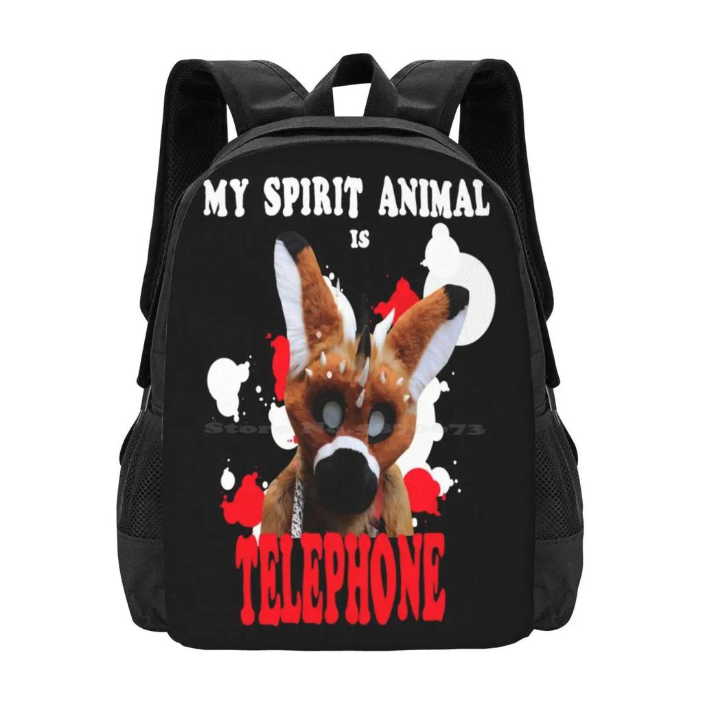 My Spirit Animal Is Telephone Hot Sale Backpack Fashion Bags Fursuiter Telephone Furry