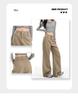 Women's American Retro Wide-Leg High-Waist Khaki Jeans - Versatile Plus Size, Autumn 2025 Collection