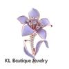 Women Brooch Romantic Crystal Flower Lapel  Accessories Carnation Botany  Gifts Jewelry