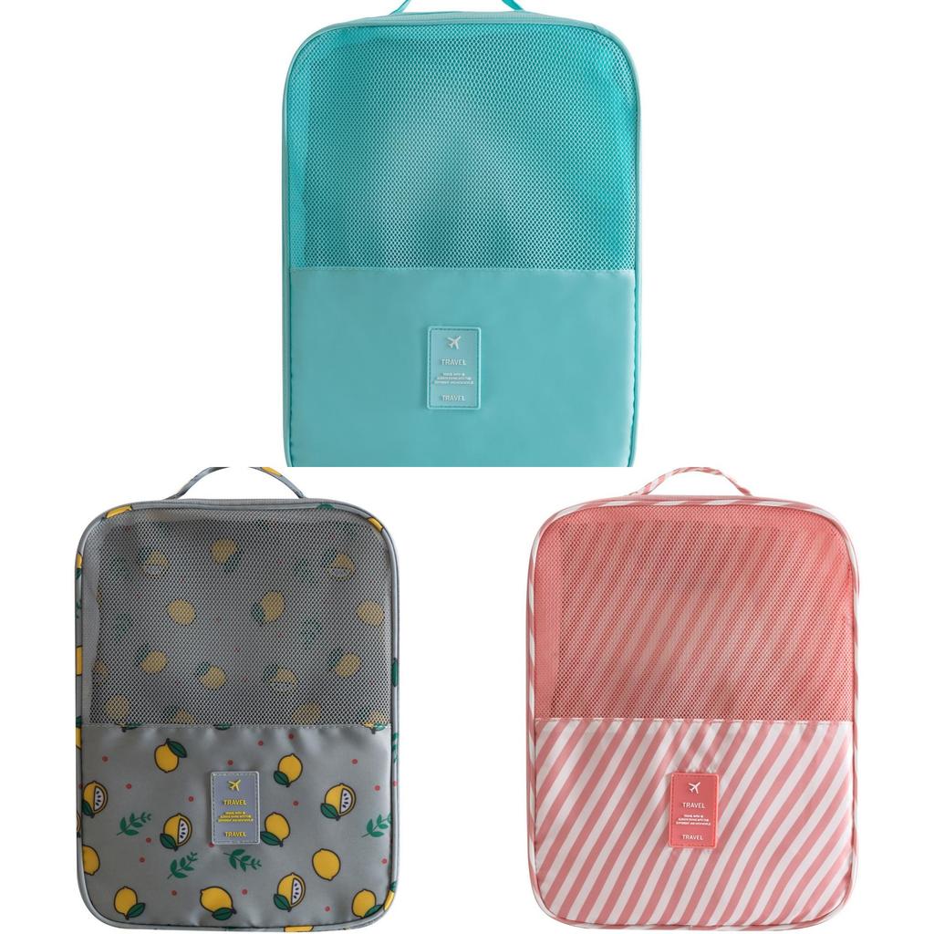 Travel Shoe Organizer Bag With Waterproof Diagonal Fabric For Shoes And Boots