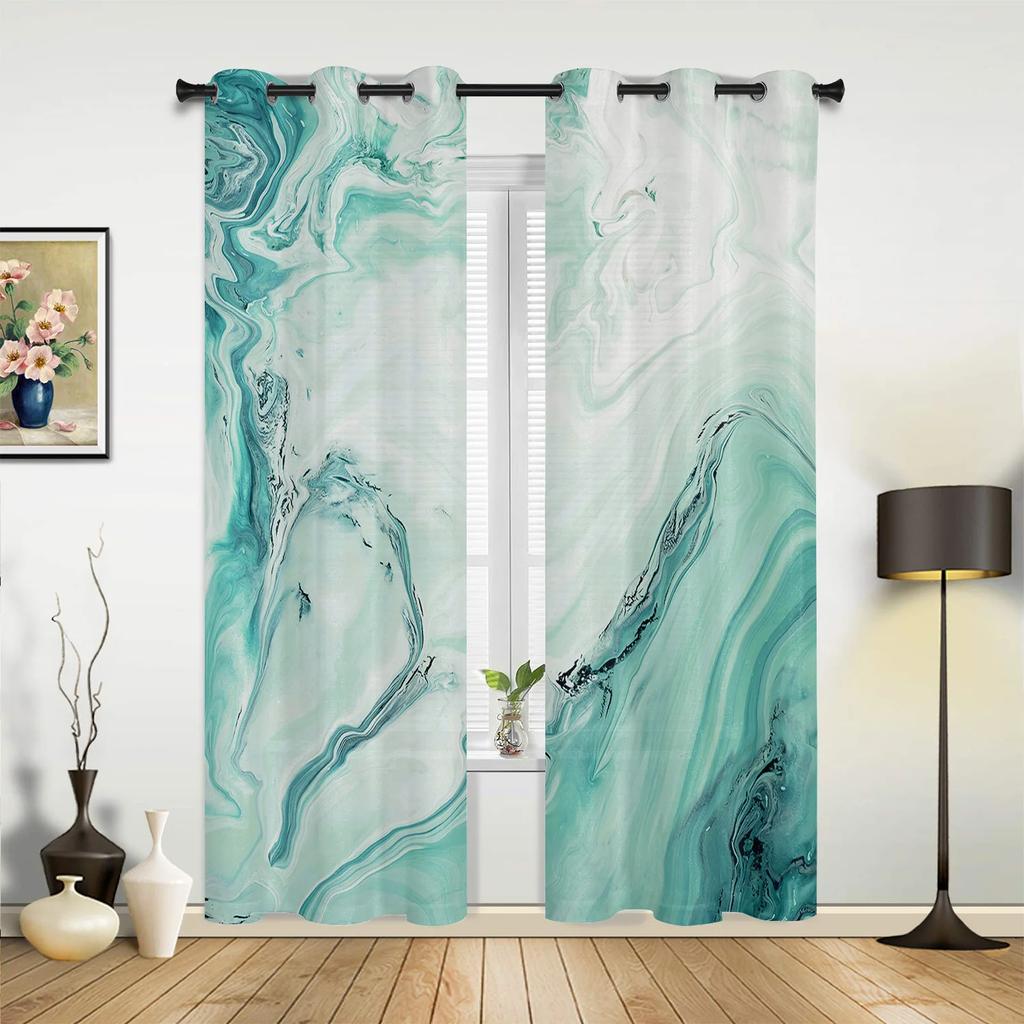 Marmor Türkis Rosa Vorhänge für Schlafzimmer Wohnzimmer Vorhänge Küche Kinderzimmer Fenster Vorhang Moderne Wohnkultur
