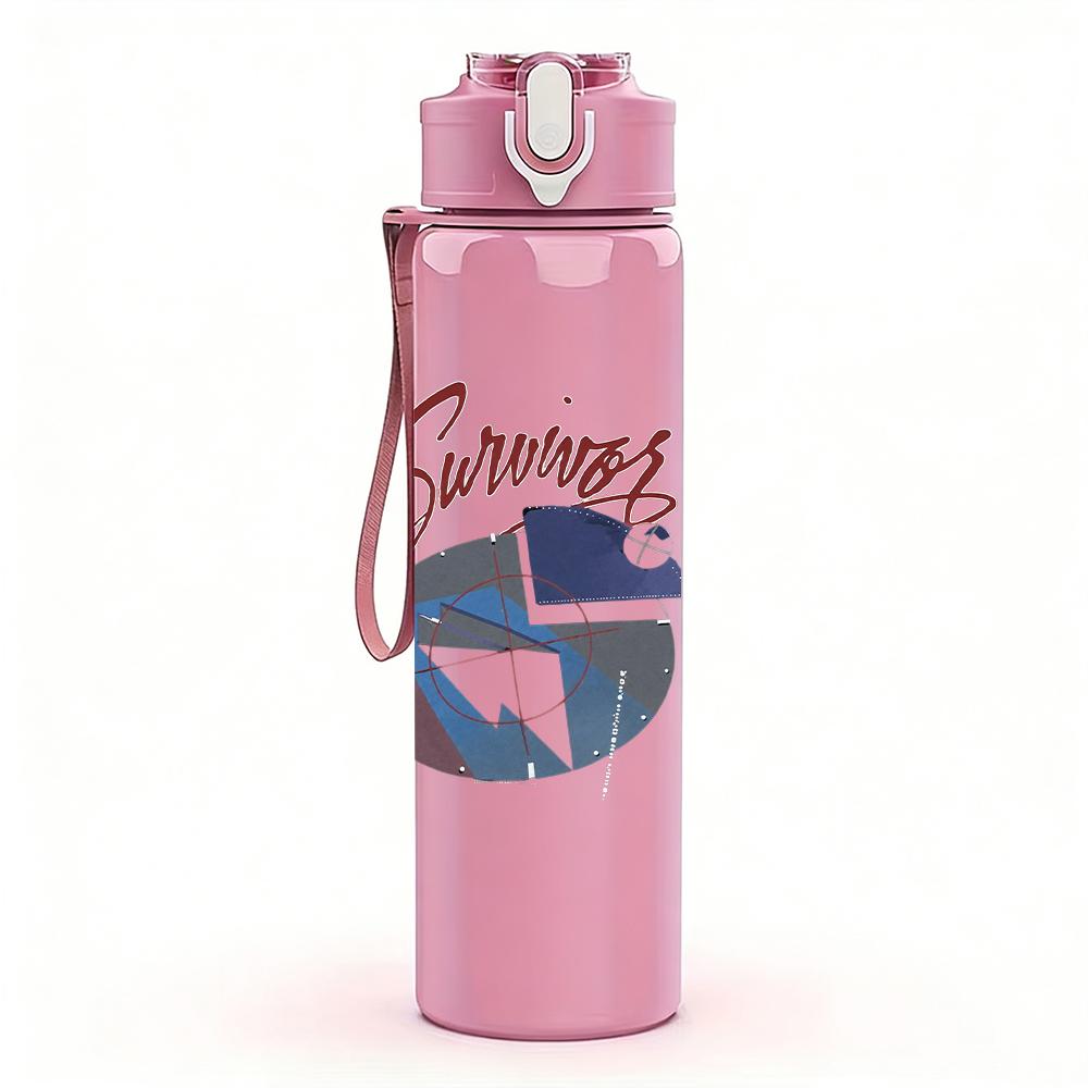 1PC Sinner Arrow Minimalist Retro Text Print 750ml Portable Sports Water Bottle Leakproof Gym Outdoor Travel Drink Cup