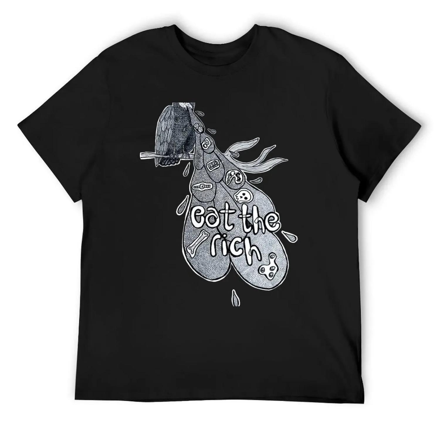 

eat the rich T-Shirt blue archive Anime t-shirt street wear slim fit t shirts for men XXXXXL чорний