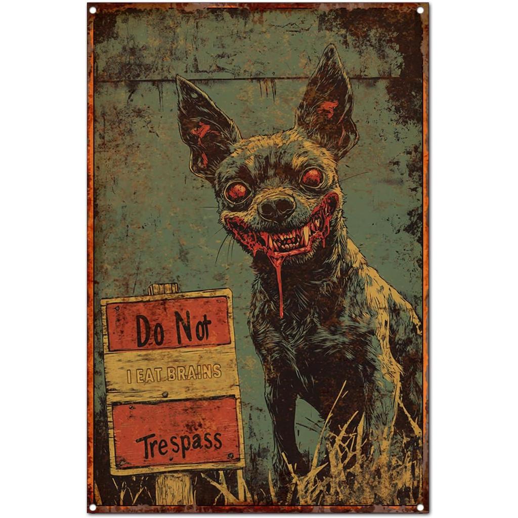 Vintage Metal Sign Funny Animal Bathroom Wall Decor Home Art Tin Plate