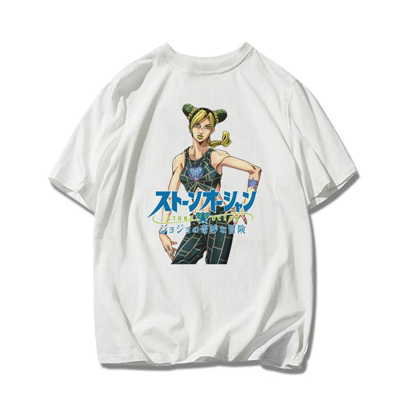 Jojo's Wonderful Adventure Empty Strip Xu Lun Stone Sea Sports Pure Cotton T-shirt Super Hot Men and Women Short-sleeved T-shirt