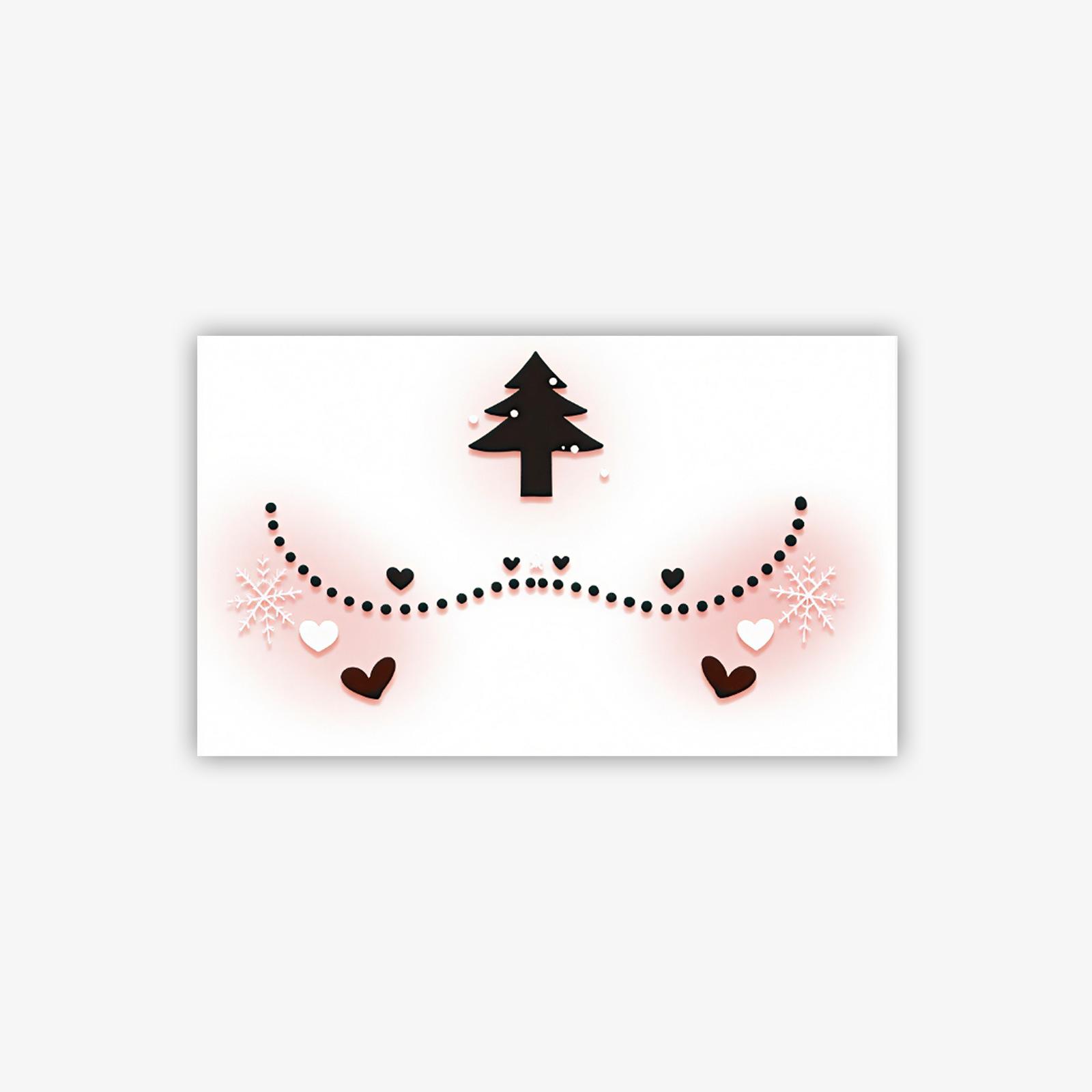 Cute Christmas Tattoo Stickers Holiday Activities Girl Sweet Makeup Face Stickers Temporary Tattoo Stickers 15*9