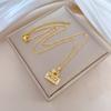 Flower Bag Light Luxury Temperament Gorgeous Full Diamond Necklace Women'S Versatile Collarbone Chain Titanium Steel Chain