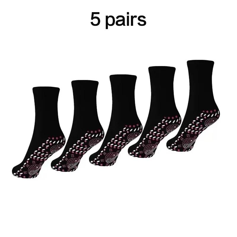 

5 пар самонагревающихся носков для мужчин и женщин, удобные теплые спортивные носки, носки для массажа ног